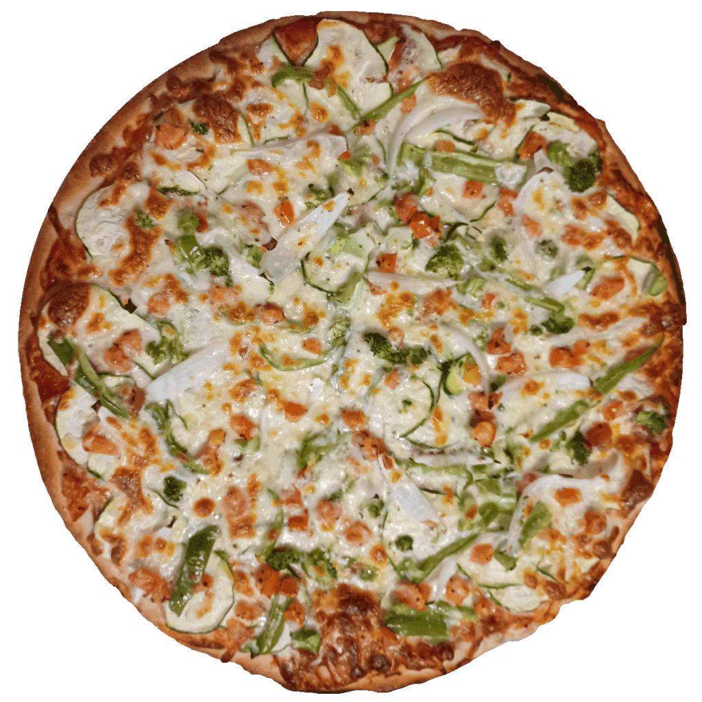 Smitty's Vegetable Pizza - Includes Sauce and Cheese, Green Peppers, Onions, Broccoli, Zucchini, Tomatoes